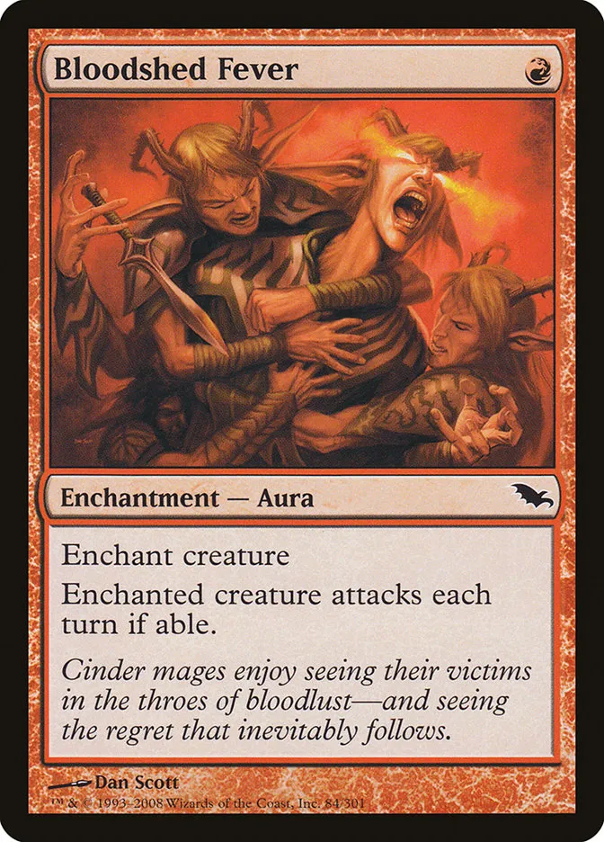 2008 Shadowmoor Bloodshed Fever #84 common card image