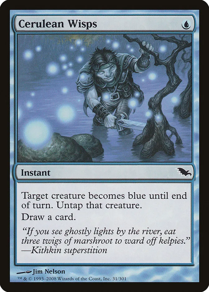 2008 Shadowmoor Cerulean Wisps common #31 common card image