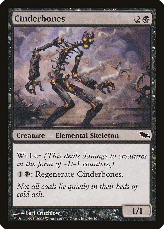 2008 Shadowmoor Cinderbones common #59 common card image