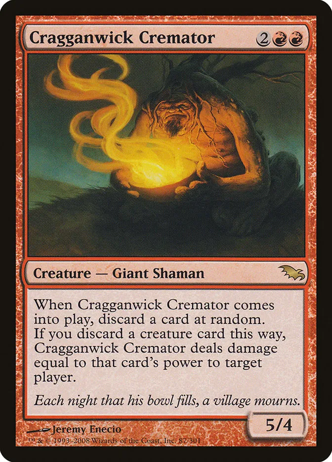 2008 Shadowmoor Cragganwick Cremator rare #87 rare card image