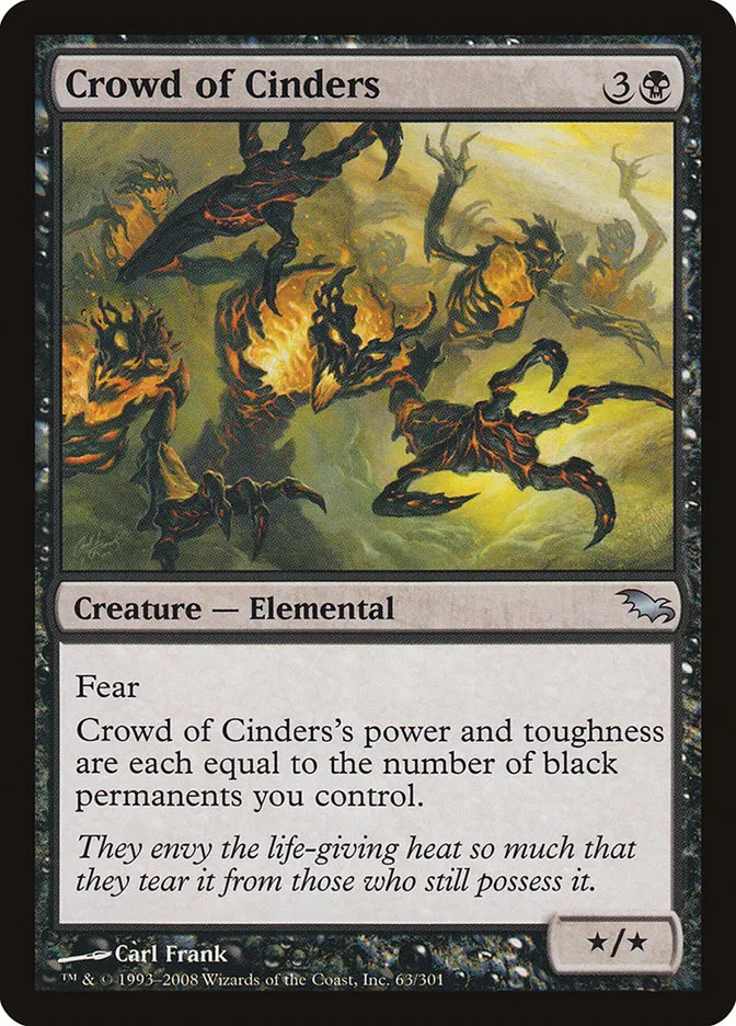 2008 Shadowmoor Crowd of Cinders uncommon #63 uncommon card image