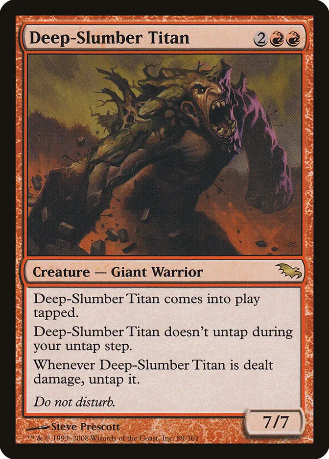 2008 Shadowmoor Deep-Slumber Titan rare #89 rare card image