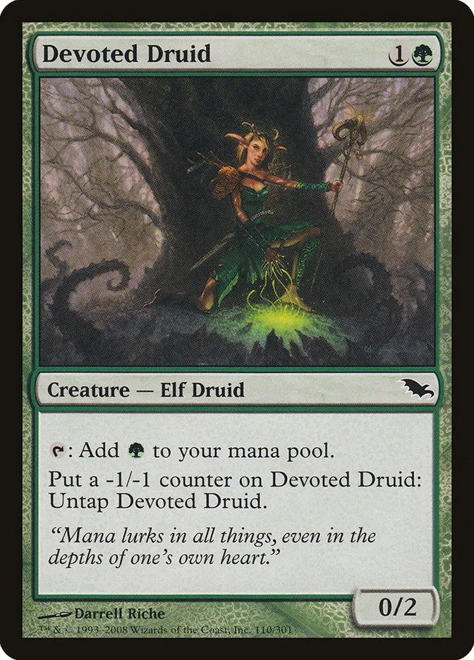 2008 Shadowmoor Devoted Druid common #110 common card image