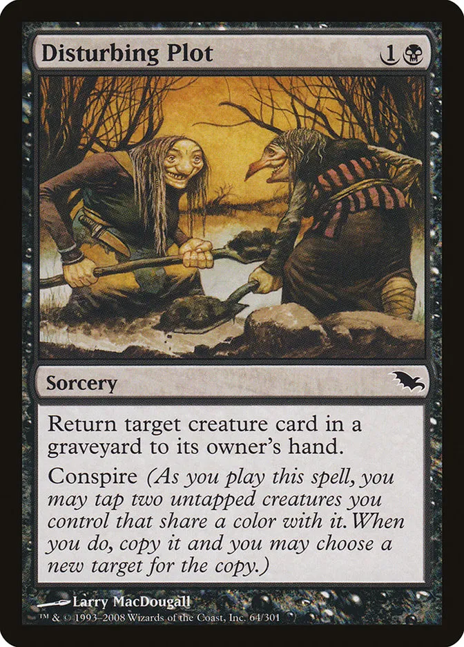 2008 Shadowmoor Disturbing Plot common #64 common card image