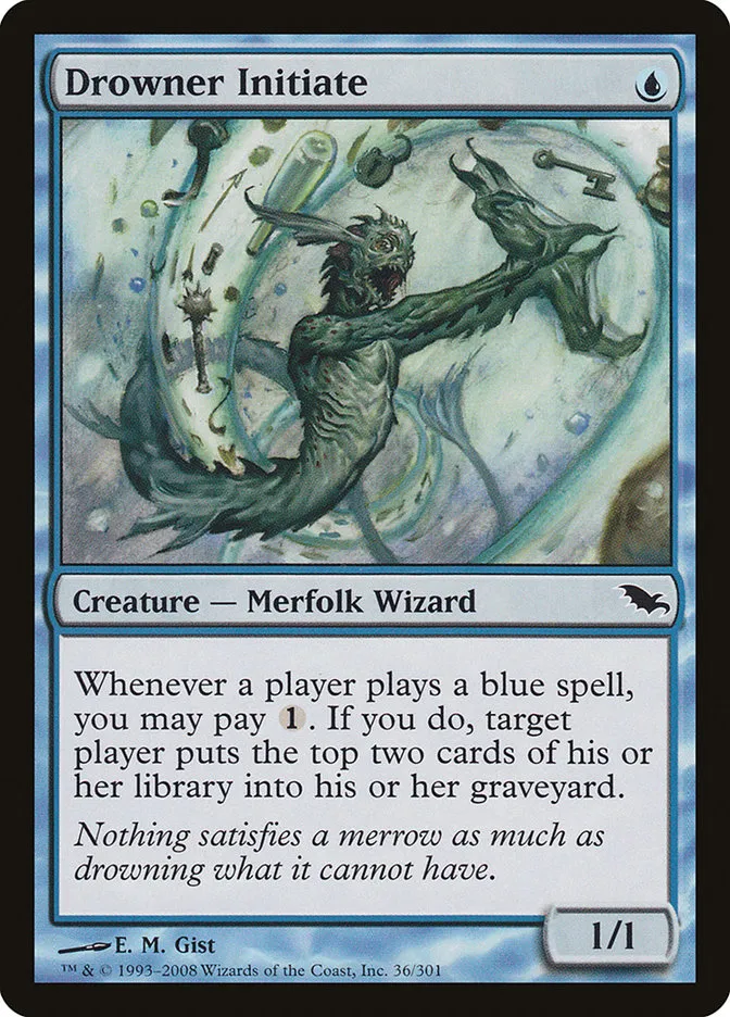 2008 Shadowmoor Drowner Initiate #36 common card image