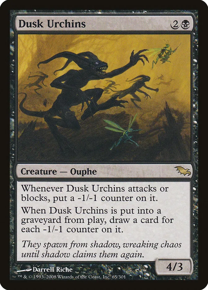 2008 Shadowmoor Dusk Urchins rare #65 rare card image