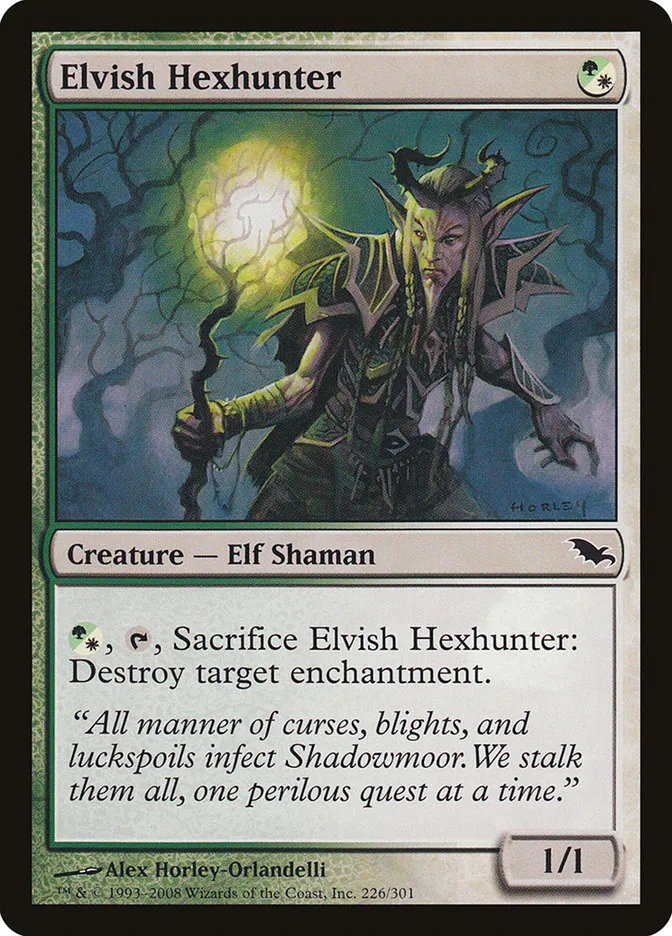 2008 Shadowmoor Elvish Hexhunter common #226 common card image