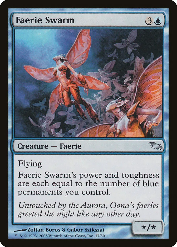 2008 Shadowmoor Faerie Swarm uncommon #37 uncommon card image