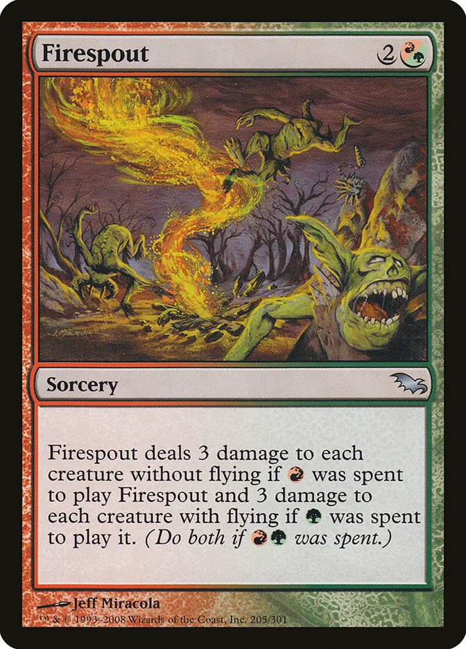 2008 Shadowmoor Firespout uncommon #205 uncommon card image