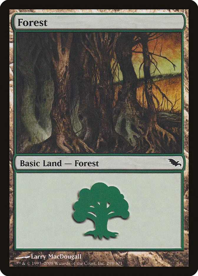 2008 Shadowmoor Forest [Foil] common #298 common card image