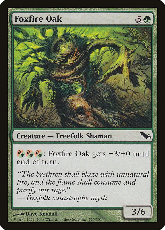 2008 Shadowmoor Foxfire Oak common #115 common card image