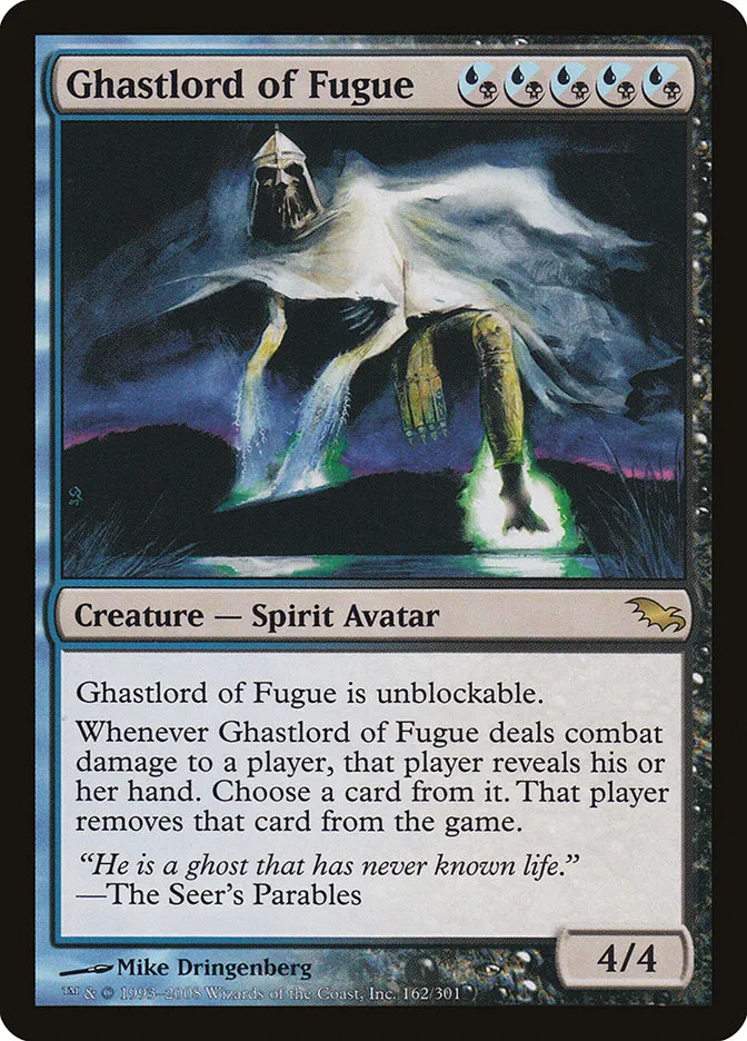 2008 Shadowmoor Ghastlord of Fugue rare #162 rare card image