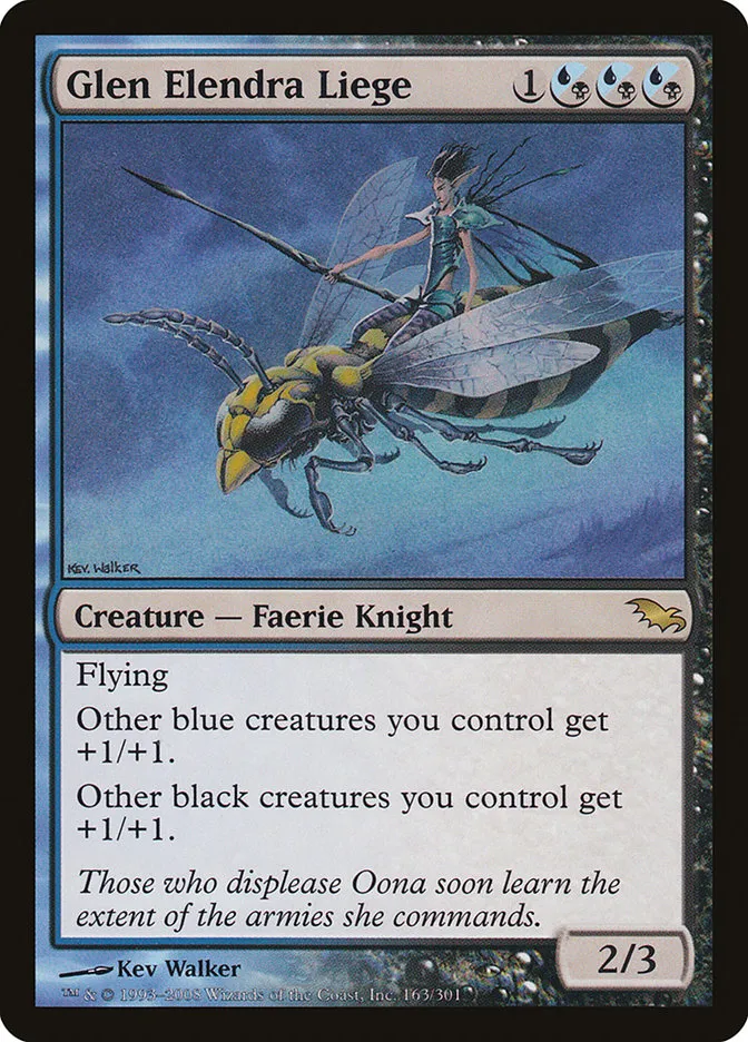 2008 Shadowmoor Glen Elendra Liege rare #163 rare card image