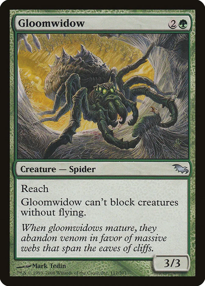 2008 Shadowmoor Gloomwidow uncommon #117 uncommon card image