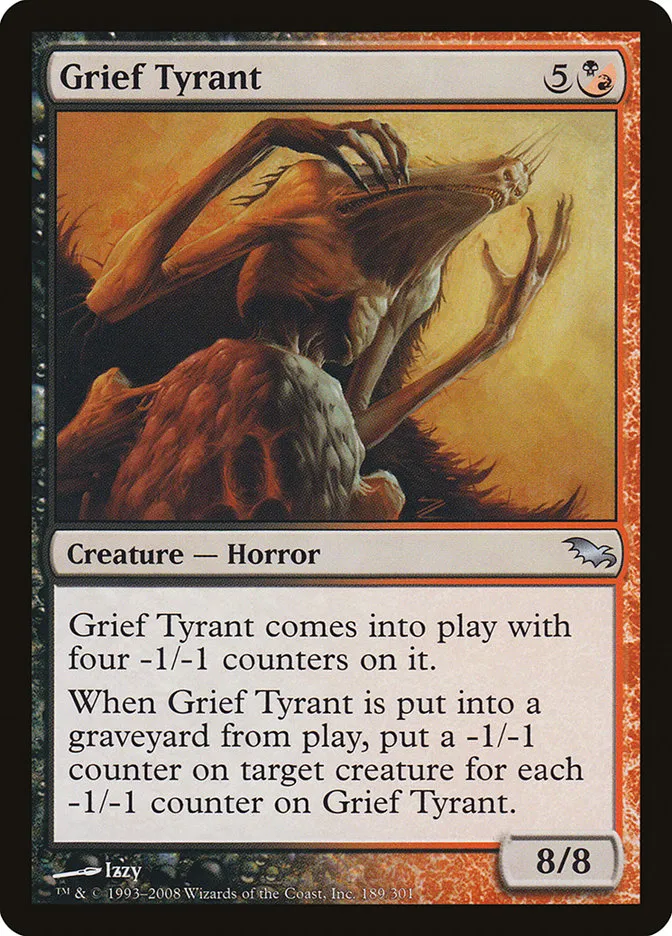 2008 Shadowmoor Grief Tyrant uncommon #189 uncommon card image