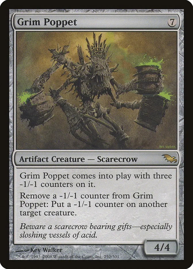 2008 Shadowmoor Grim Poppet rare #252 rare card image