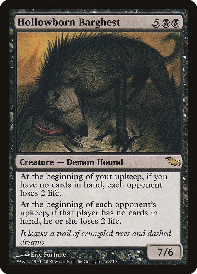 2008 Shadowmoor Hollowborn Barghest rare #68 rare card image