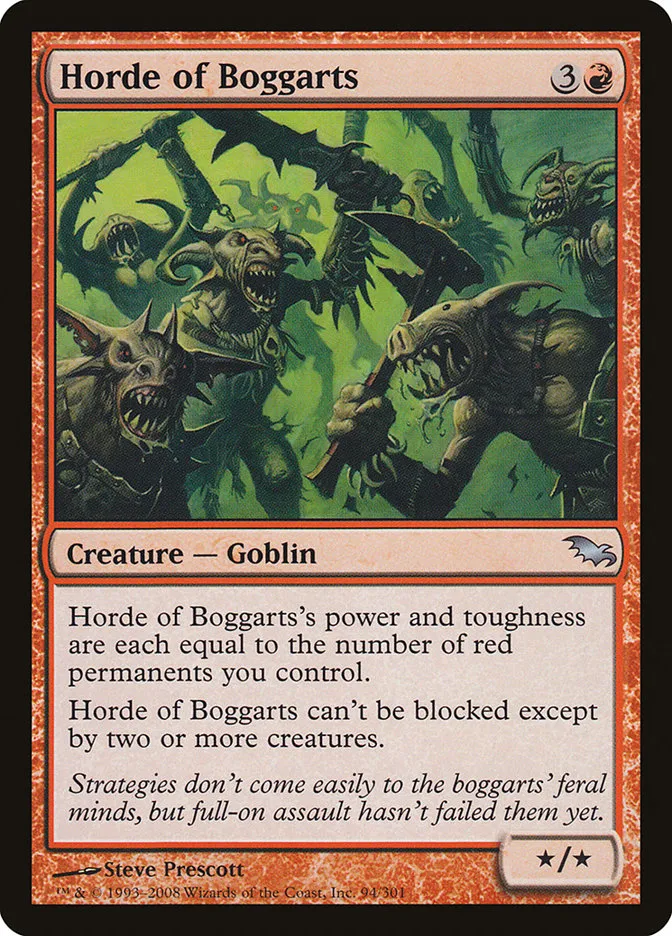 2008 Shadowmoor Horde of Boggarts uncommon #94 uncommon card image