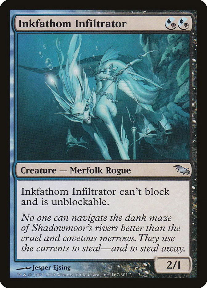 2008 Shadowmoor Inkfathom Infiltrator uncommon #167 uncommon card image