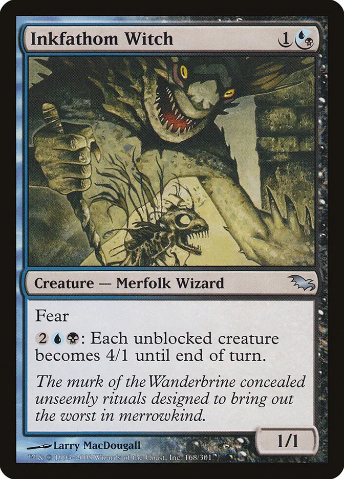 2008 Shadowmoor Inkfathom Witch uncommon #168 uncommon card image