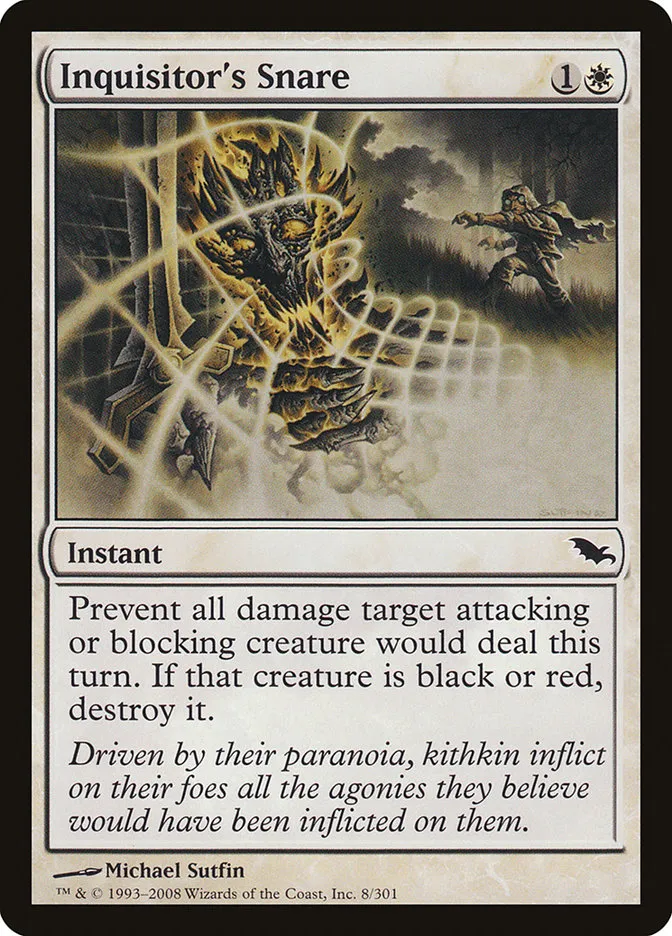 2008 Shadowmoor Inquisitor's Snare common #8 common card image