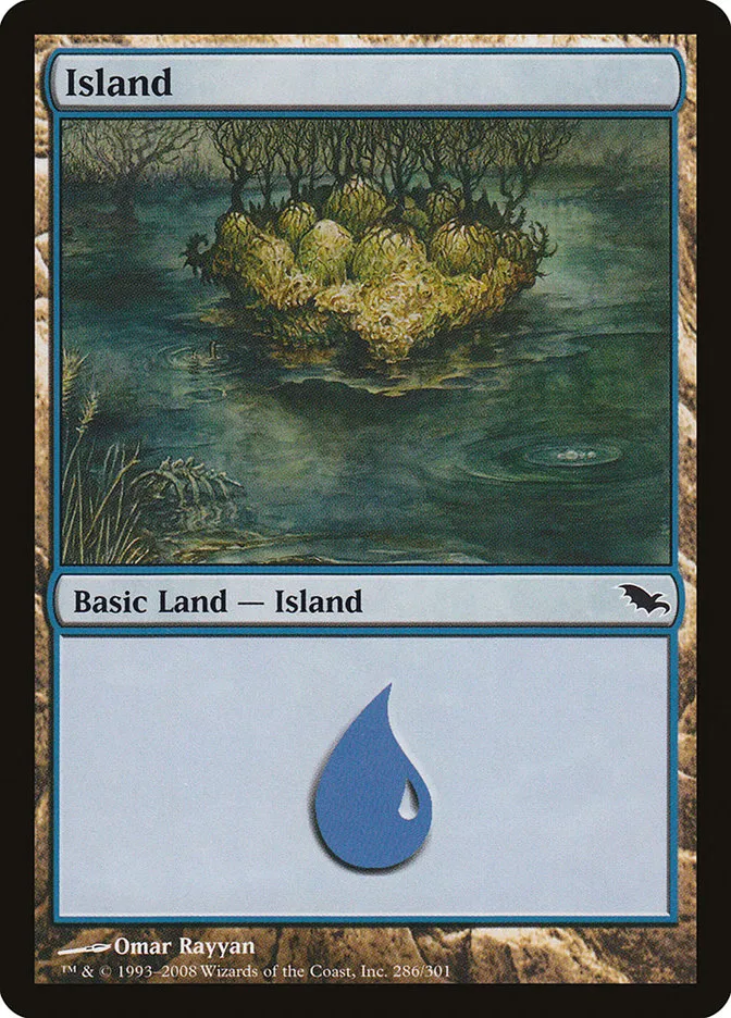 2008 Shadowmoor Island common #286 common card image
