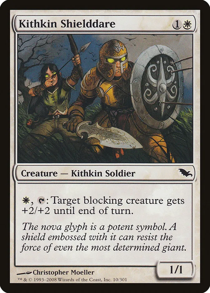 2008 Shadowmoor Kithkin Shielddare common #10 common card image