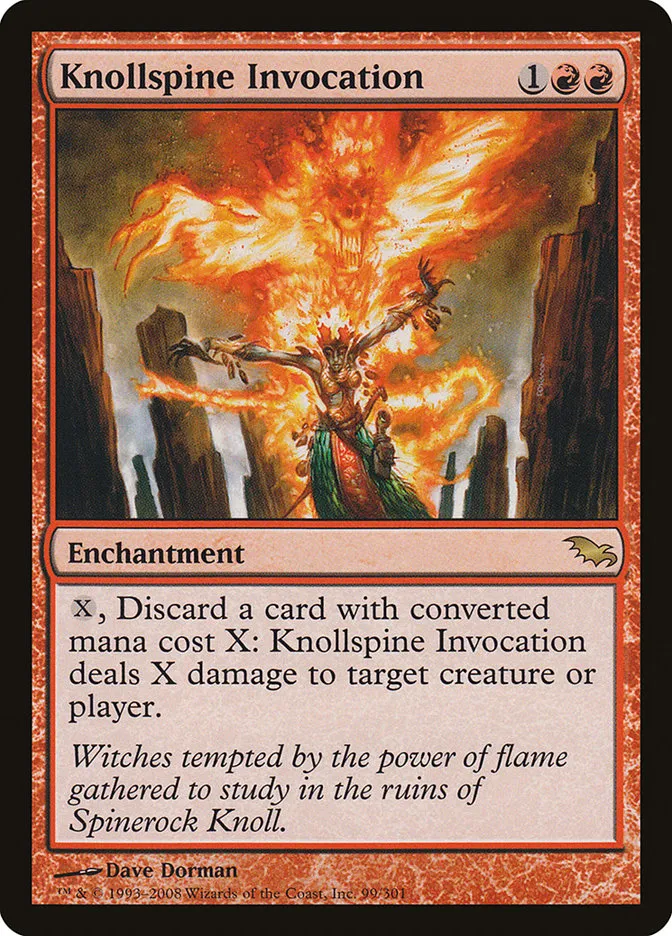 2008 Shadowmoor Knollspine Invocation rare #99 rare card image