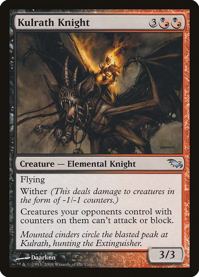 2008 Shadowmoor Kulrath Knight [Foil] uncommon #190 uncommon card image