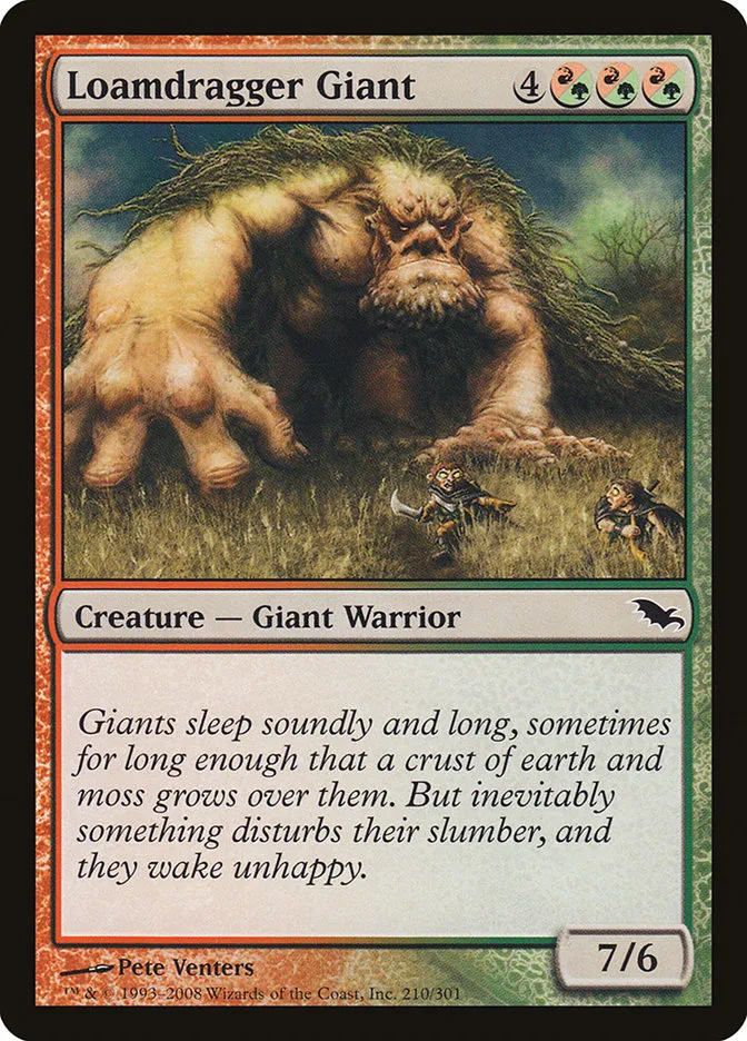 2008 Shadowmoor Loamdragger Giant common #210 common card image