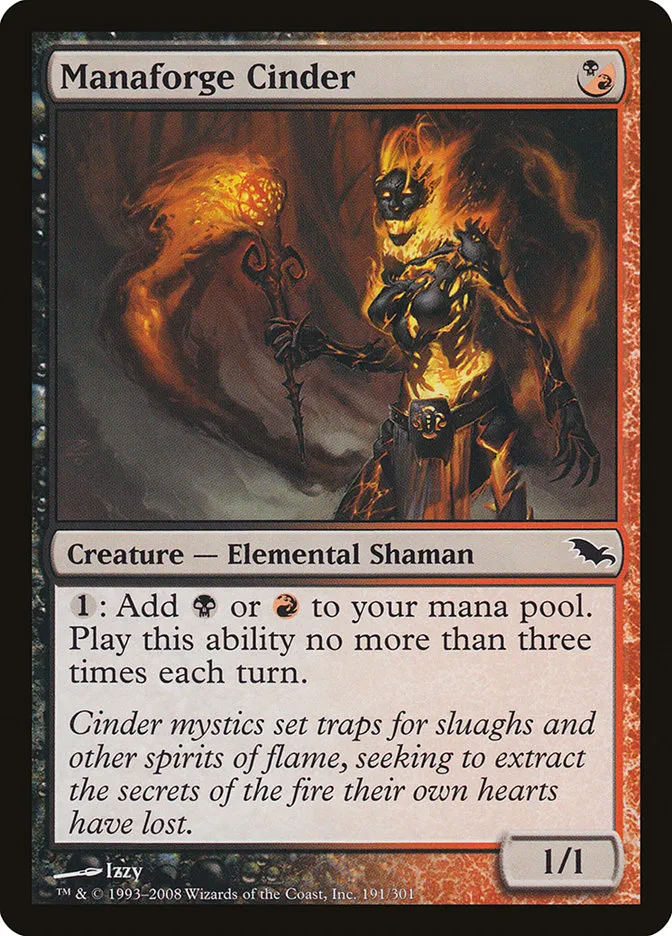 2008 Shadowmoor Manaforge Cinder common #191 common card image