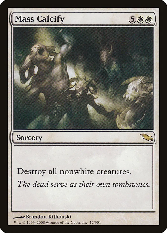 2008 Shadowmoor Mass Calcify rare #12 rare card image