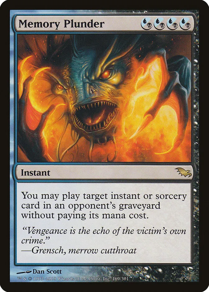 2008 Shadowmoor Memory Plunder rare #169 rare card image