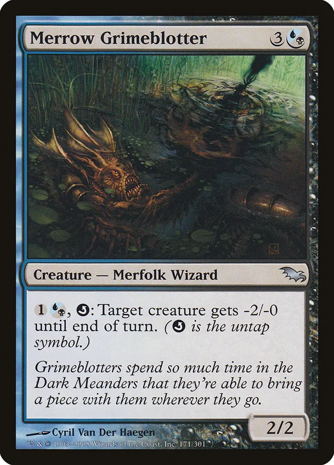 2008 Shadowmoor Merrow Grimeblotter uncommon #171 uncommon card image