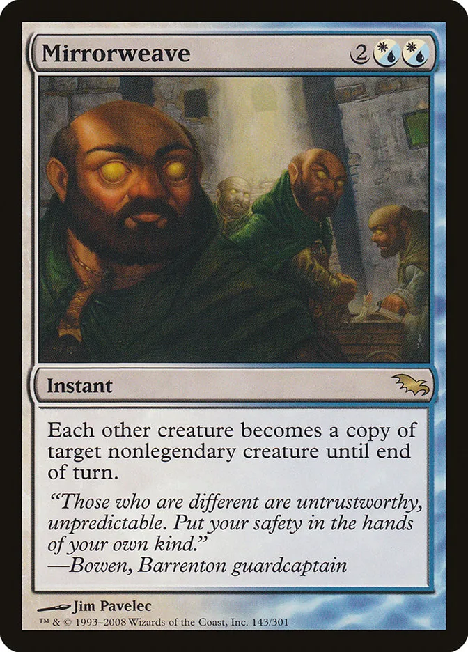 2008 Shadowmoor Mirrorweave rare #143 rare card image