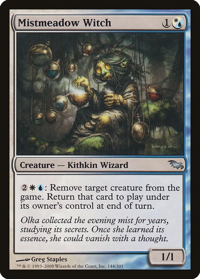 2008 Shadowmoor Mistmeadow Witch uncommon #144 uncommon card image