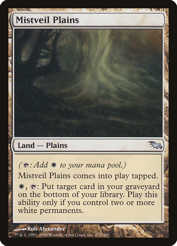 2008 Shadowmoor Mistveil Plains #275 uncommon card image