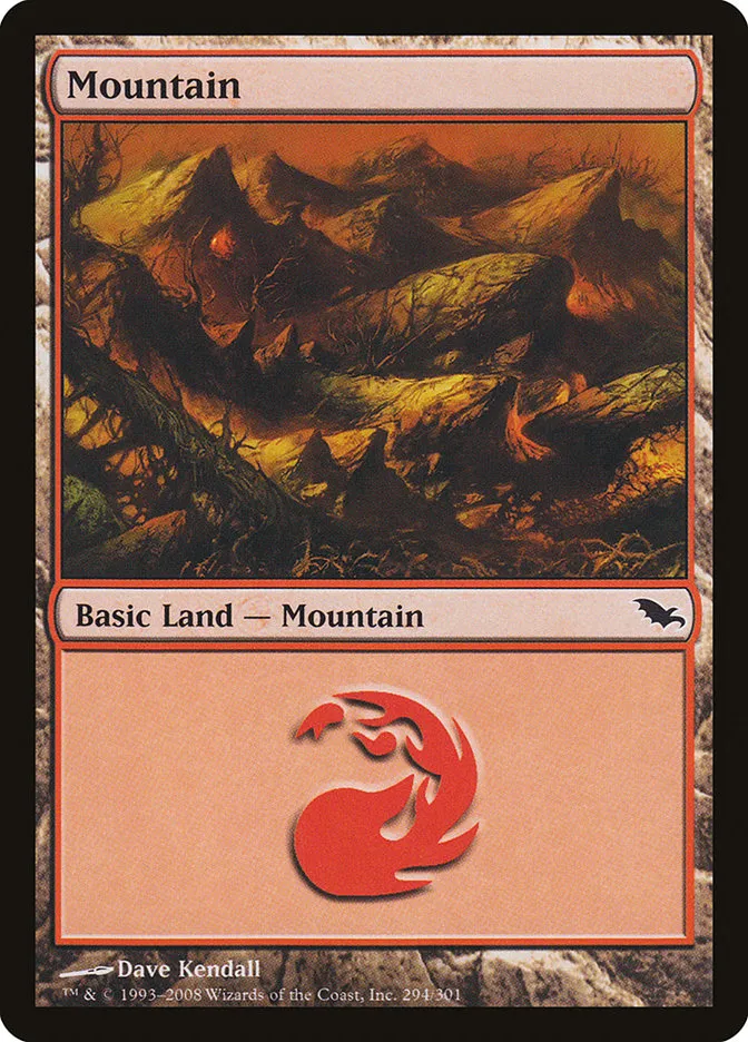 2008 Shadowmoor Mountain common #294 common card image