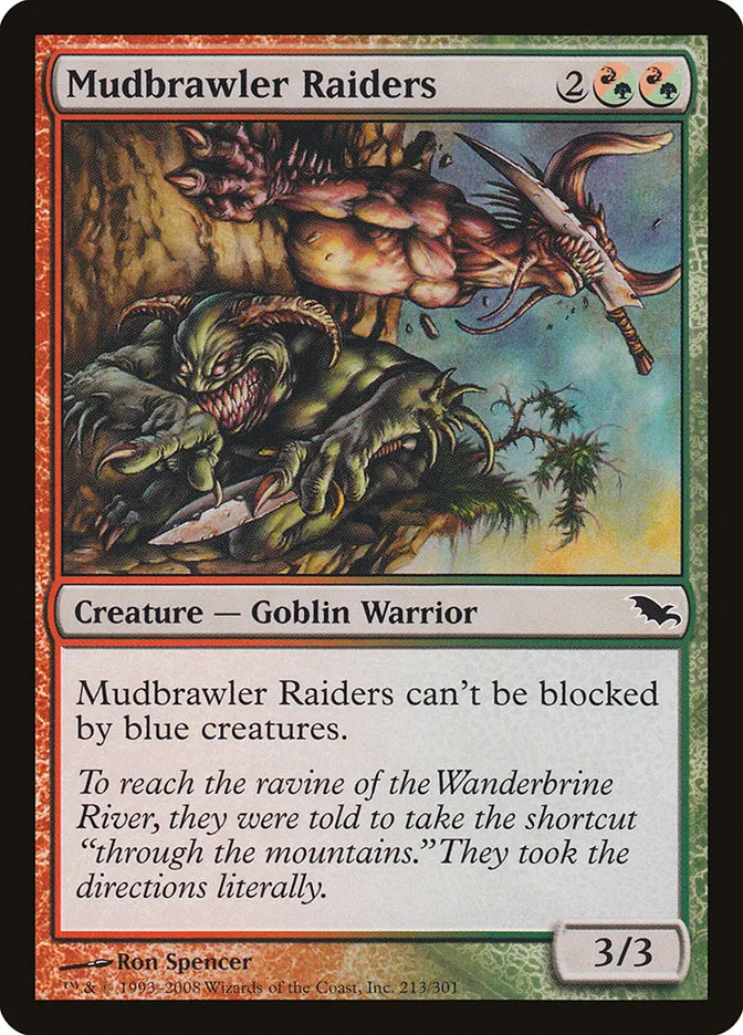 2008 Shadowmoor Mudbrawler Raiders common #213 common card image