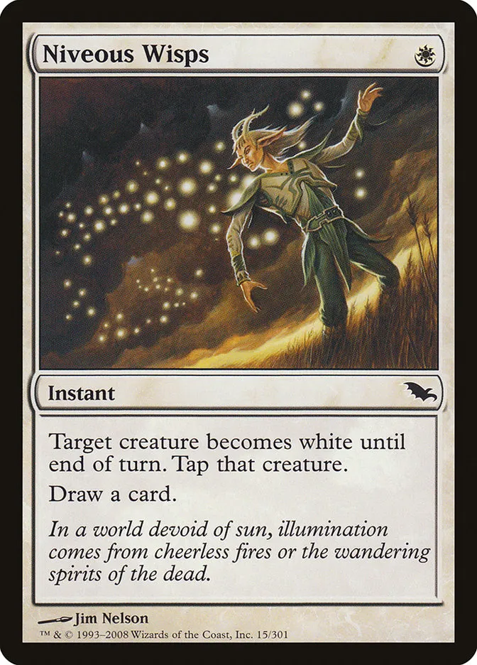 2008 Shadowmoor Niveous Wisps common #15 common card image