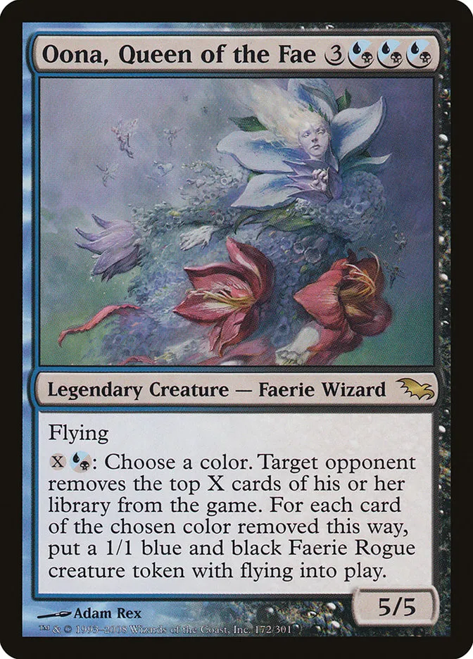 2008 Shadowmoor Oona, Queen of the Fae rare #172 rare card image
