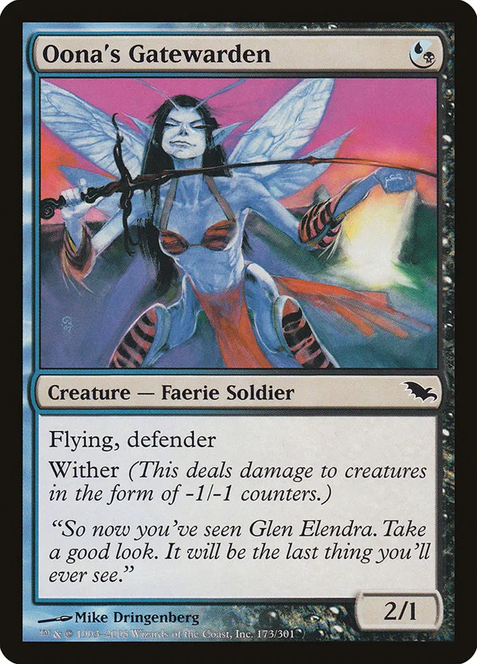 2008 Shadowmoor Oona's Gatewarden common #173 common card image