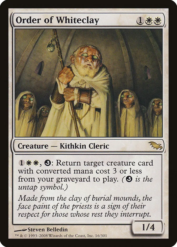 2008 Shadowmoor Order of Whiteclay rare #16 rare card image