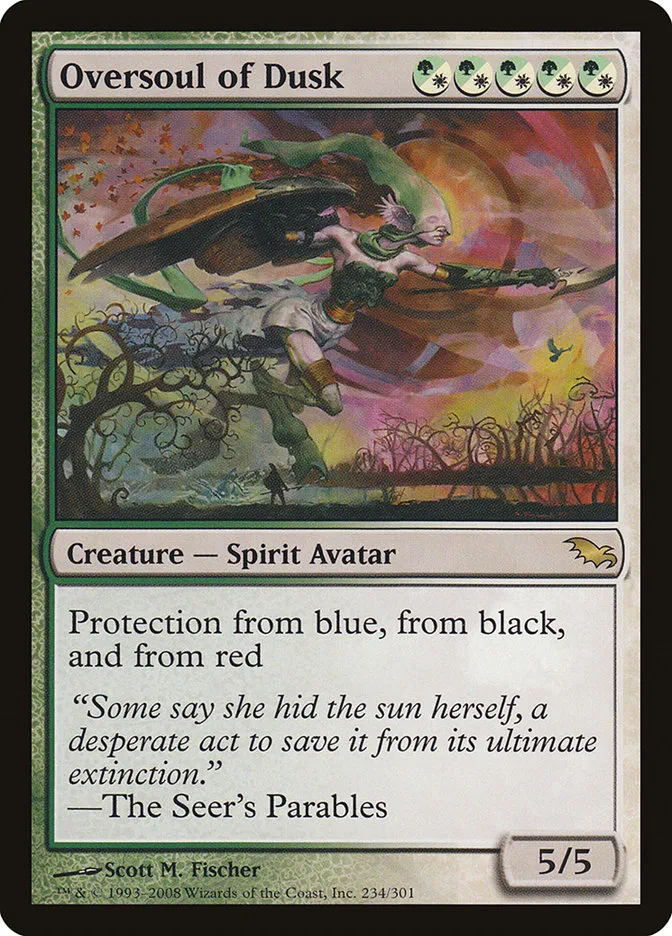 2008 Shadowmoor Oversoul of Dusk rare #234 rare card image