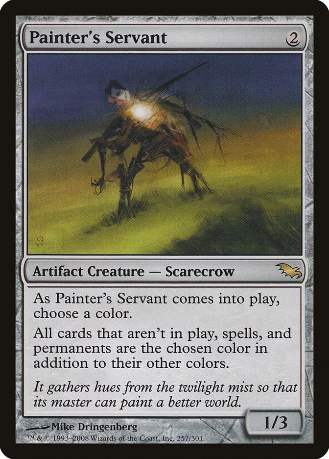 2008 Shadowmoor Painter's Servant rare #257 rare card image