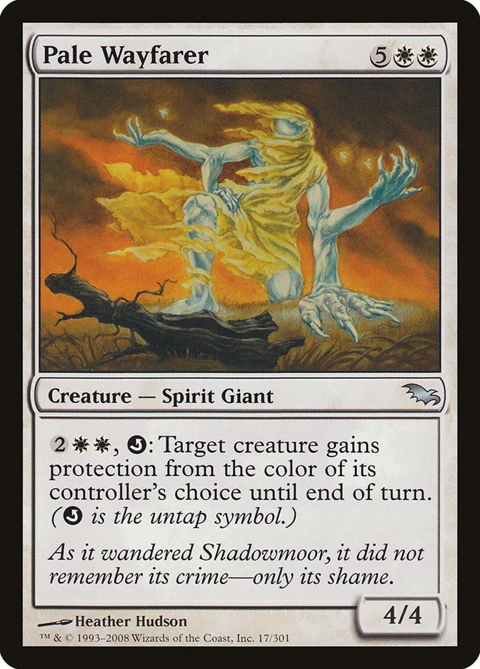 2008 Shadowmoor Pale Wayfarer uncommon #17 uncommon card image