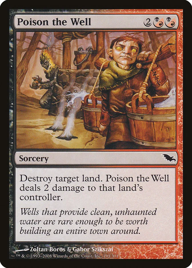 2008 Shadowmoor Poison the Well #193 common card image