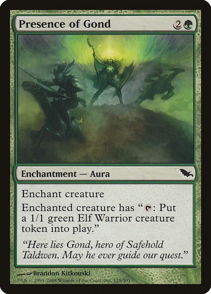 2008 Shadowmoor Presence of Gond #125 common card image