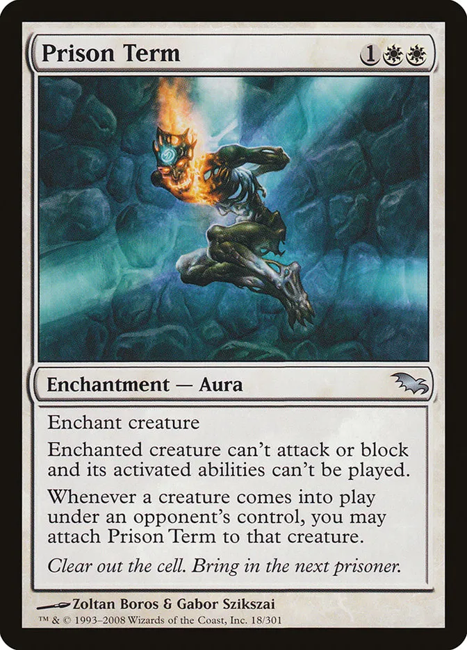 2008 Shadowmoor Prison Term uncommon #18 uncommon card image