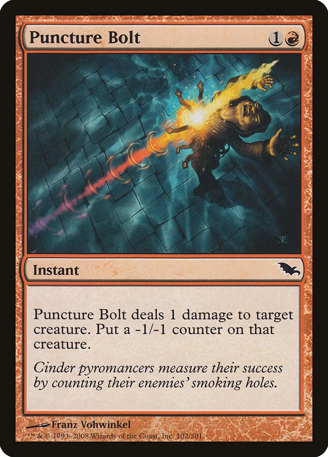 2008 Shadowmoor Puncture Bolt common #102 common card image